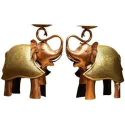 Signes Grimalt  Statuetten und Figuren Elefant Kerzenhalter  in Braun, Einheitsgrösse