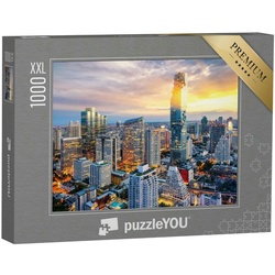 puzzleYOU Puzzle Bangkok Stadt im Sonnenuntergang, Thailand, 1000 Puzzleteile, puzzleYOU-Kollektionen Städte