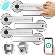 VisorTech Sicherheits-Türbeschläge 3er-Set Silber
