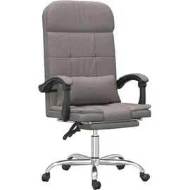 vidaXL Bürostuhl mit Massagefunktion Stoff Taupe