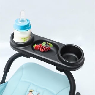 Snack Tablett Für Kinderwagen, Universelle Snack Tray For Prams, Trennwand Aufbewahrungs Kinder Essenstablett Mit Verstellbarem Clip, Passend Für Die Meisten Arten Von Kinderwagen Mit Armlehnen