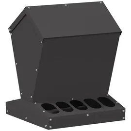 vidaXL Hühnerfütterer Schwarz 30 X 30 X 39 Cm Kaltgewalzter Stahl Vidaxl