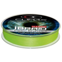 Climax iBraid U-Light Chartreuse 135m ultradünne geflochtene Angelschnur, Durchmesser