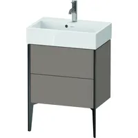 Duravit XViu Waschtisch-Unterschrank XV44580B243 58,4x38,4x49,3cm, 2 Auszüge, schwarz matt,