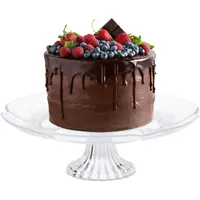 Relaxdays Tortenplatte aus Kunststoff, Servierständer, HxD: 10 x 29