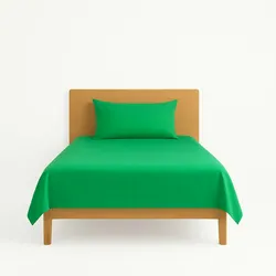 Benetton - 2-teiliges Bettwäscheset (Bettbezug 155x220cm + Kissenbezug 80x80cm) 100% Baumwolle Grün