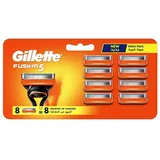 Gillette Rasierklingen Fusion 5 Rasierklingen 8er Set Ersatzklingen kompatibel Klingen 5-fach, 8-tlg., kompatibel mit Fusion 5 Rasierer Wechselklinge Beauty Pflege, Flexible Klingen Für empfindliche Haut Rasur Rasierset Gleitstreifen orange