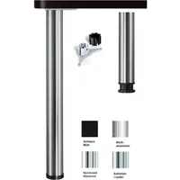 FORMAT Tischbeinset D60 710-735 chrom gl.