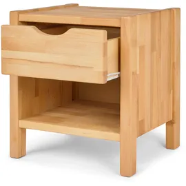 Betten-ABC Bubema Commodino Solo Nachttisch, Kernbuche massiv, Natur geölt