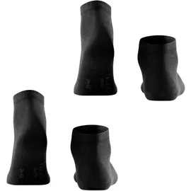 Falke Happy Sneakersocken 2er Pack Schwarz 47-50