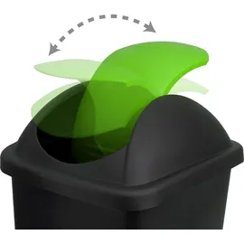 stefanplast Mülleimer 60 l Grün-Schwarz
