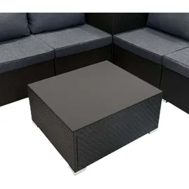 MONSTER SHOP Rattan Modular Gartenmöbel 6-tlg. schwarz
