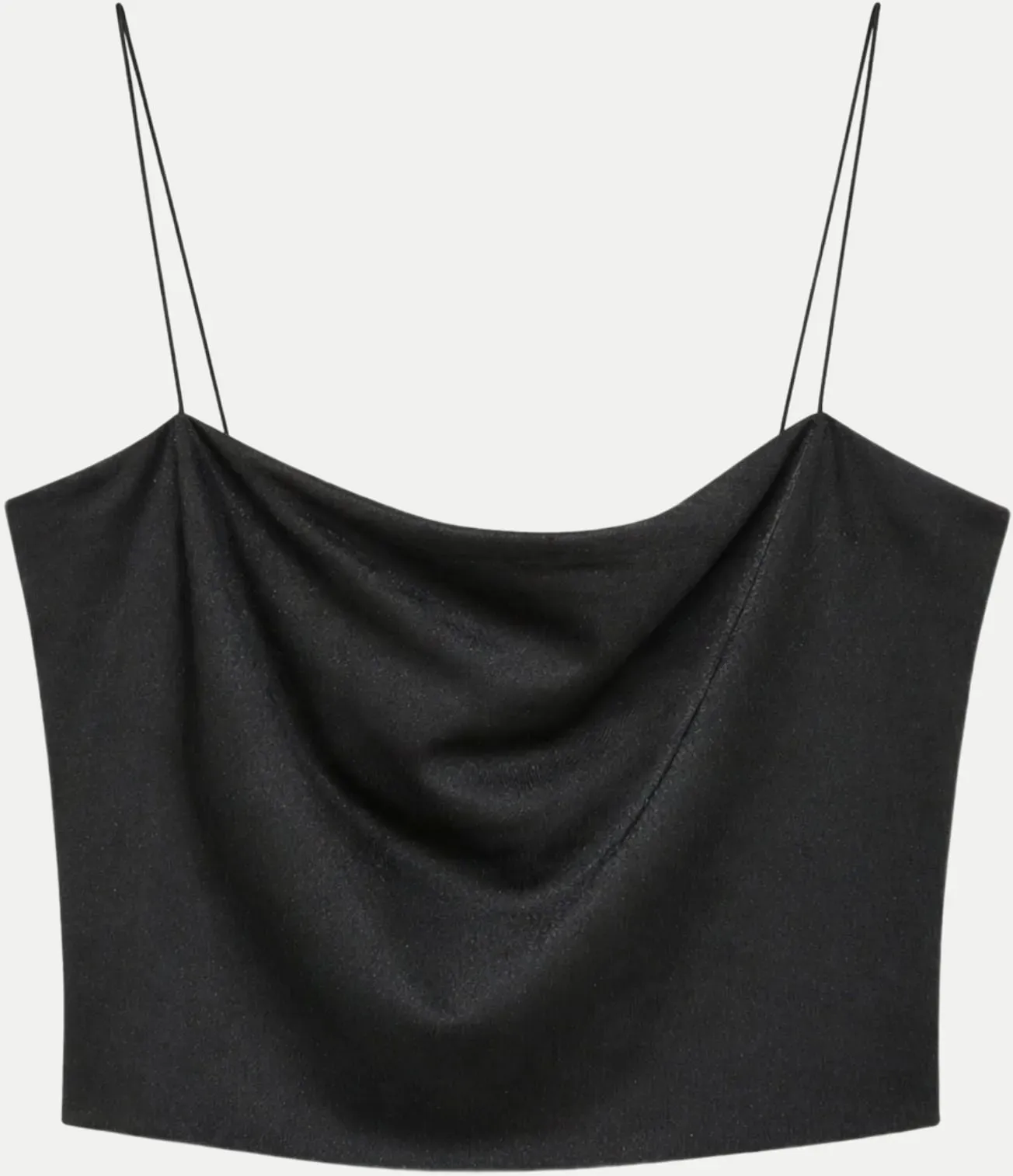 Bandeau Top mit Spagettiträger Schwarz L