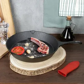 VILDE Gusseisenpfanne Grillpfanne 30 cm