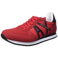 Giorgio Armani Armani Exchange Herren Rio Side Logo Sneaker, RED+Black, 43 EU