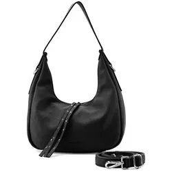 FredsBruder Feel Wild Schultertasche Leder 30 cm black