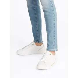 Tommy Hilfiger Chic COURT Damen, sportlicher Schnürer in weiß, Größe 38 - Hellblau - 38