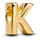 Pandora Buchstabe K Goldfarben 763957C00