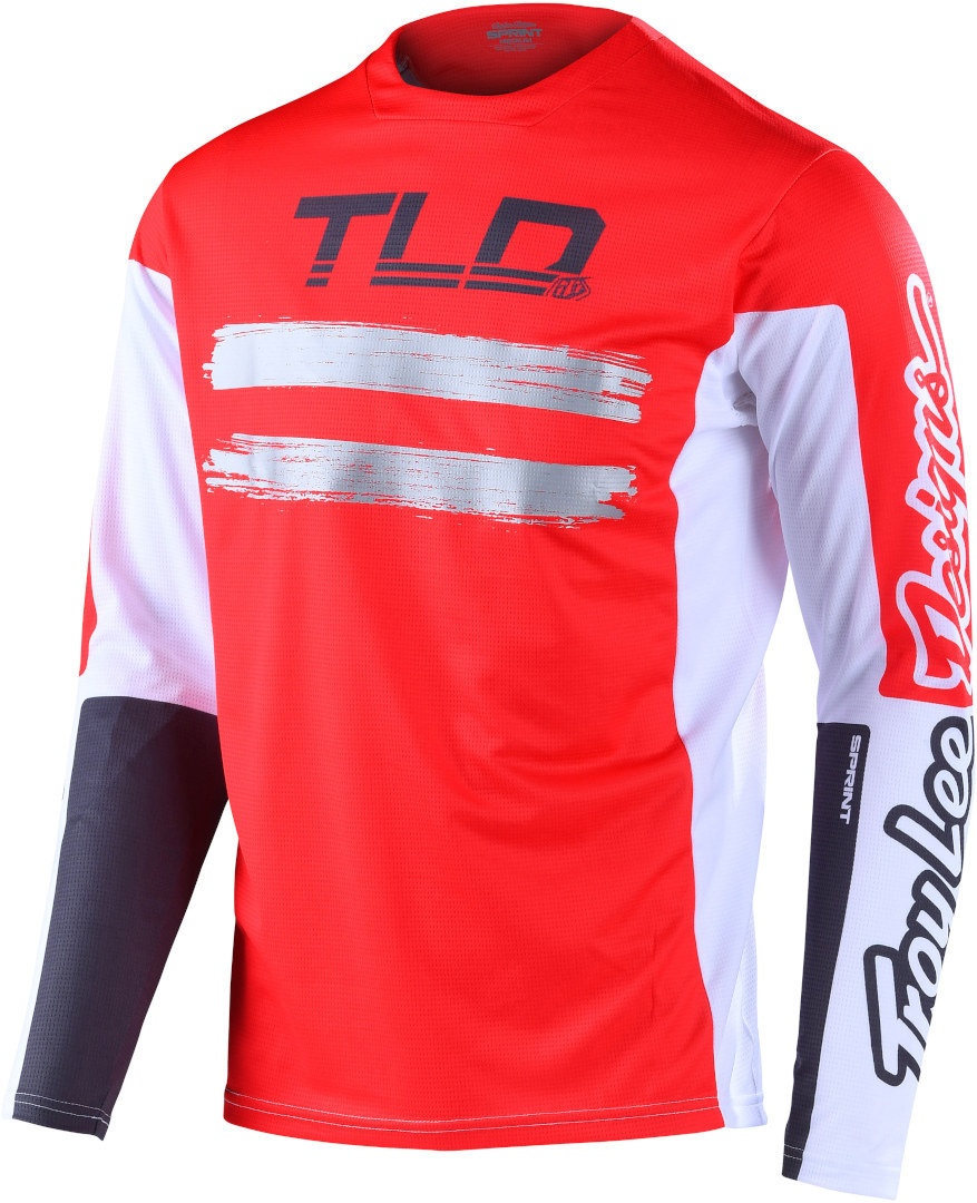 Troy Lee Designs Sprint Marker Jeugd Fiets Jersey, wit-rood, M