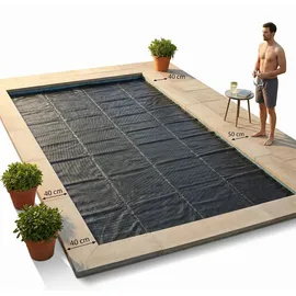 MuCoLa Pool-Abdeckplane Solarfolie schwarz 600 x 400 cm