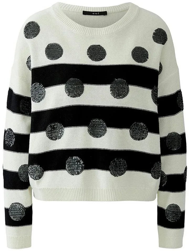 Rundhals-Pullover oui weiss, 42