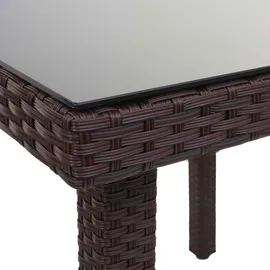 Mendler Cava Beistelltisch 80 x 80 x 80 cm Braun