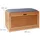 Relaxdays Schuhbank 49 x 80 x 30 cm gepolstert Bambus grau / grau