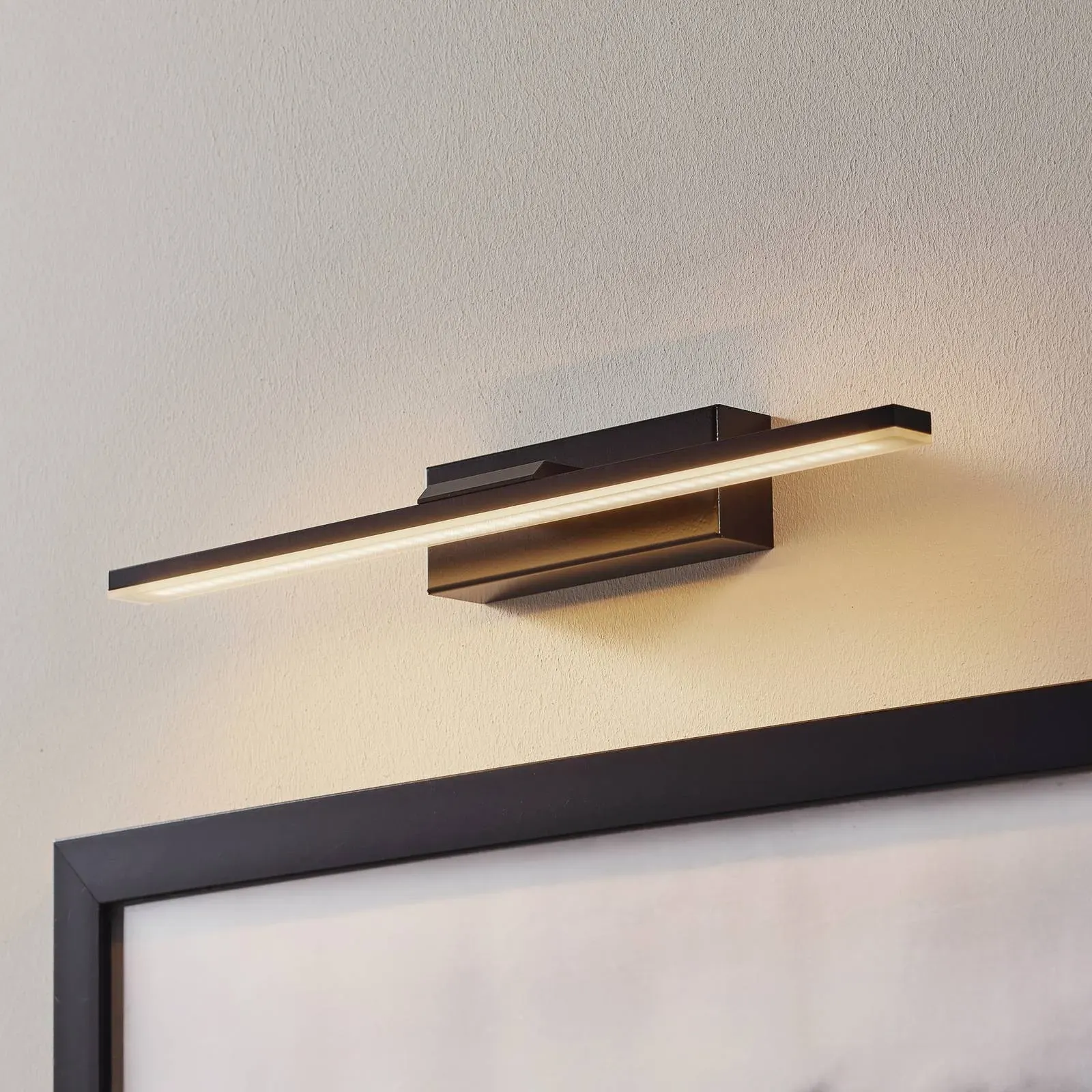 Wandlampe Miroir MCJ, schwarz, für Badezimmer, Aluminium, Modern, Wandleuchte, Wandlampe Bad - 8 cm - 40 cm - 5 cm