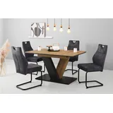 Hela Esszimmerstuhl »Linda S Schwingstuhl BESTSELLER«, (Set), 1 St., Samtvelours, mit Taschenfederkern Sitz, mit 140KG belastbar, Freischwinger, schwarz
