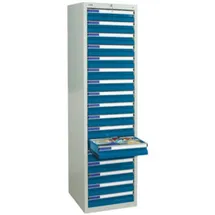 stumpf metall Schubladenschrank Serie Esta 17 Schubladen lichtgrau