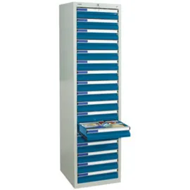 stumpf metall Schubladenschrank Serie Esta 17 Schubladen lichtgrau