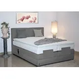 PAARA Boxspringbett Montana« elektrisch verstellbar mit Motor alles, mit einzigartigem Belüftungssystem grau