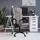 vidaXL Bürostuhl mit Liegefunktion Polyester Taupe
