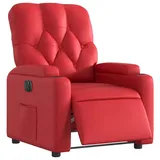 vidaXL Relaxsessel mit Liegefunktion Kunstleder 142 x 75 x 90 cm Rot elektrisch