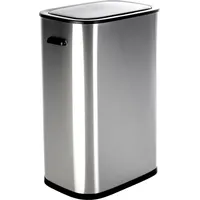 QLT Mülleimer mit Sensor – Öffnung durch Bewegung – 55 Liter – Edelstahl