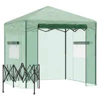 Outsunny Gewächshaus Stahl Dunkelgrün PE 1 mm 3,2 m2