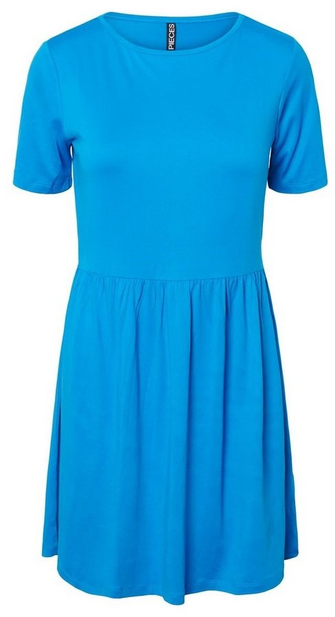 pieces Shirtkleid - luftiges Midikleid unifarben - PCALISANA SS DRESS KAC blau XS