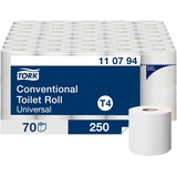 Tork Toilettenpapier T4 Universal 2-lagig, Recyclingpapier, 70 Rollen