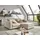 Atlantic Home Collection Hocker Valan Cord 85 x 41 x 85 cm Beige