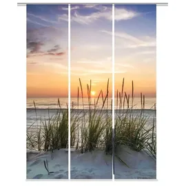 Home fashion Evening Schiebegardine 60 x 245 cm natur 3 St.