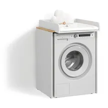livinity® Waschmaschinenumbauschrank Paolina 68 x 88,2 cm Weiß/Artisan