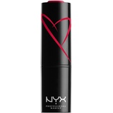 NYX Professional Makeup Lippenstift mit Satin-Finish und ultra-gesättigter Farbe, Shout Loud Satin Lipstick, Cherry Charm (Pink)