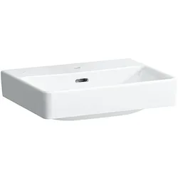 Handwaschbecken Laufen Pro S 450 x 340 mm, mit Überlauf, 1 Hahnloch mittig, weiß - H8159610001041