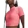 Under Armour HeatGear Crop Mock Kurzarm-t-shirt - pink S