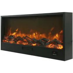 Sined Caminetto Ispica 108 Meter Langer Elektrischer Einbaukamin 1500w Schwarz