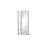 Höffner Vitrine 2-türig ¦ silber ¦ Maße (cm): B: 86 H: 178,2 T: 38.2
