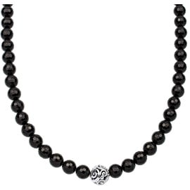 Elli Kugel Ornamente Onyx 925 Sterling Silber Ketten Damen