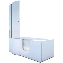 AcquaVapore Seniorendusche und Badewanne mit Tür S12D-R-ALL Dusche 85x170cm OHNE 2K Scheiben Versiegelung