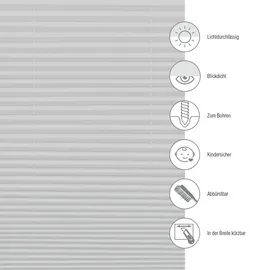 GARDINIA Plissee Concept 100 x 130 cm grau