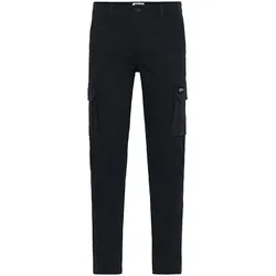 Cargohose SOLID "Cargohose SDCHASEY", Herren, Gr. 33, Länge 33, schwarz (true schwarz), Obermaterial: 98% Baumwolle CO. 2% Elasthan EL., Hosen Cargohose